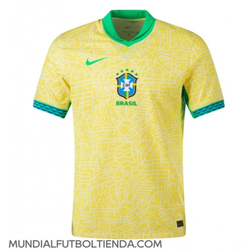 Camiseta Brasil Primera Equipación Replica Copa America 2024 mangas cortas